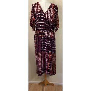 East Adeline Boho Midi Wrap Dress